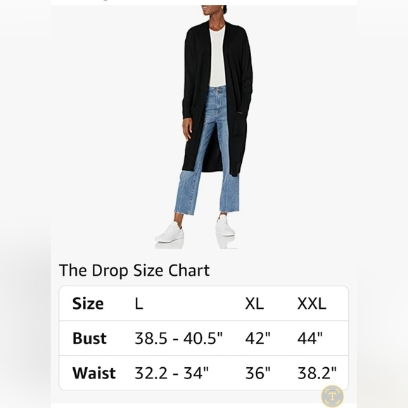 The Drop Women's Daisy Long Cardigan Sweater #1039, 1040, 1041 - Picture 10 of 11